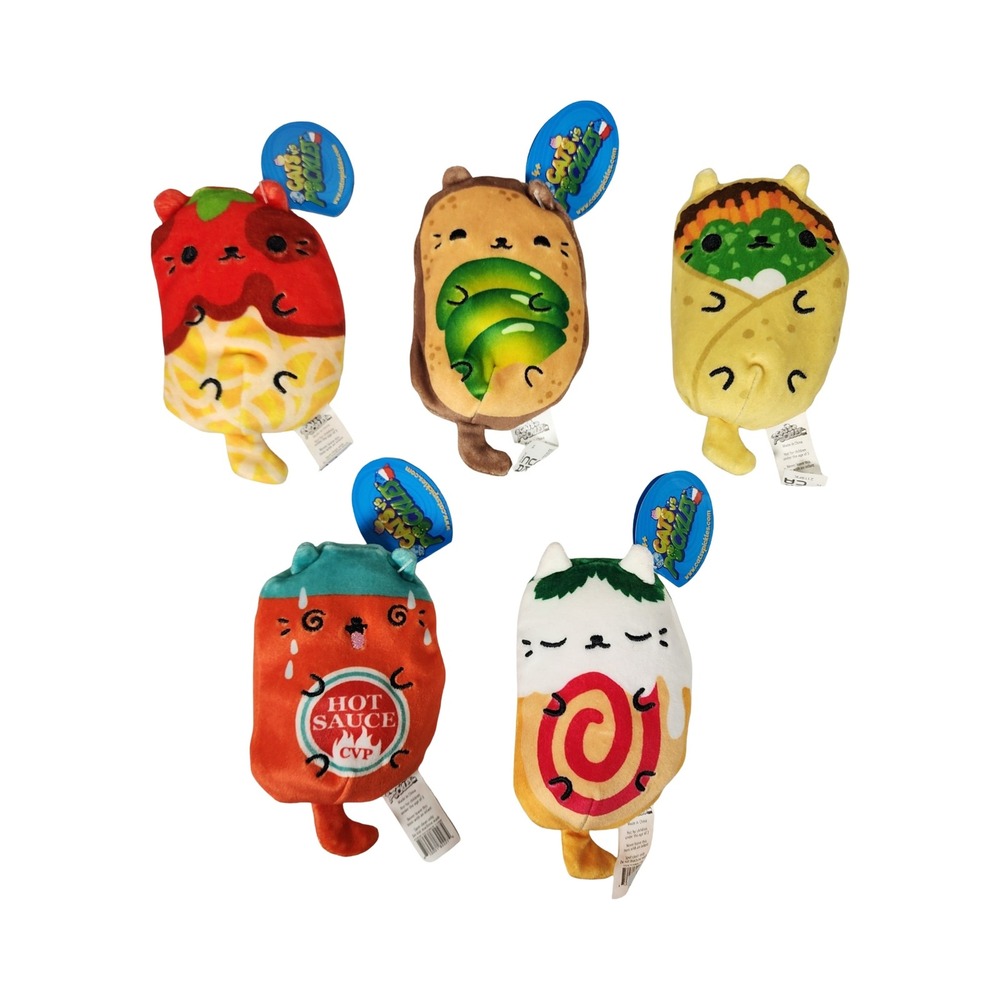 Cats vs Pickles Plush Toy Collection‎ Fiesta Friends Mini 5 Food Theme Set Lot